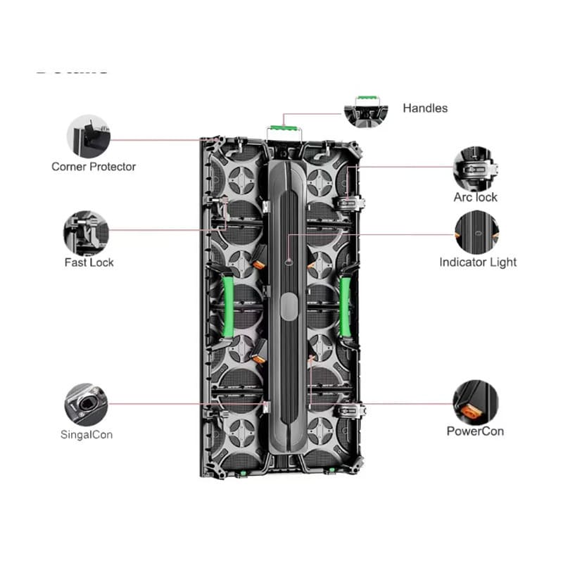 Hanging bar accessories for professional stage rental LED video wall