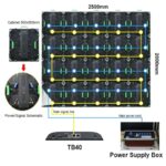 Modular design rental LED display for front and rear maintenance