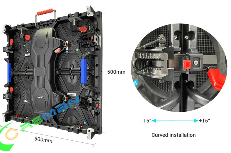 Curved Rental LED Display Solution with Adjustable Latches