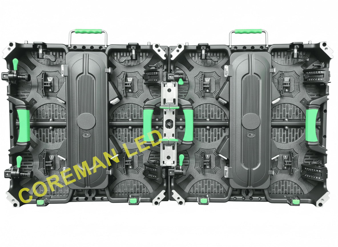 Seamless 90-degree right-angle splicing for P2.9 rental LED display wall