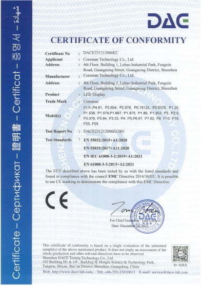 CE Certificate