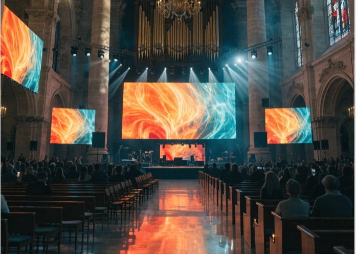 Large Church LED Wall