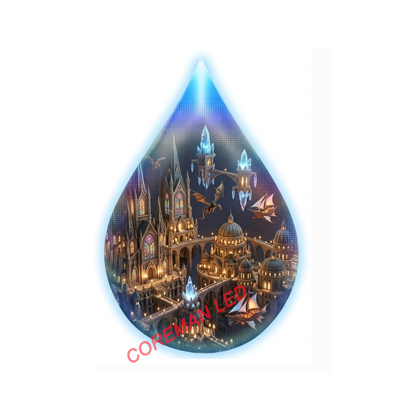 Coreman led Custom Waterdrop Shaped LED Screen P2.5 P3 High Resolution