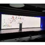 CRC series LED video wall panel with high-contrast mask for stage events