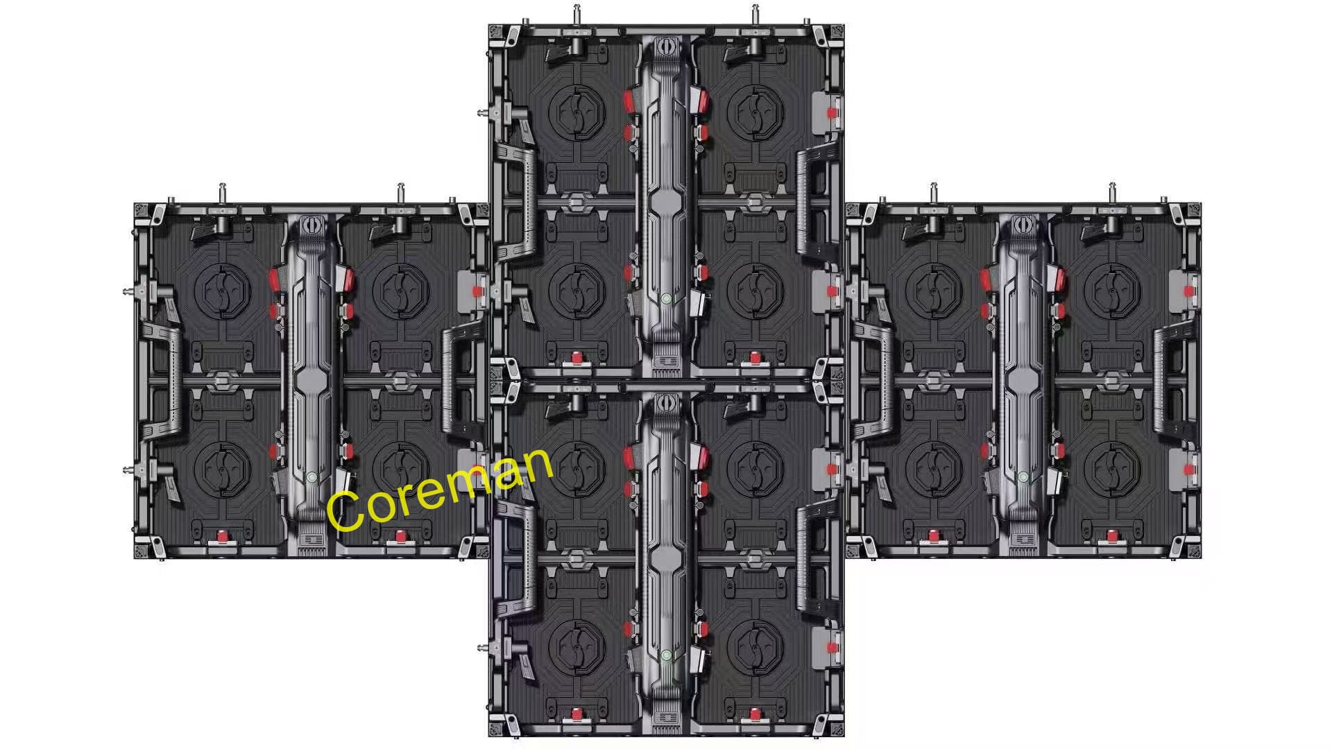 Detachable power box design on CRC LED panels for independent, tool-free repair