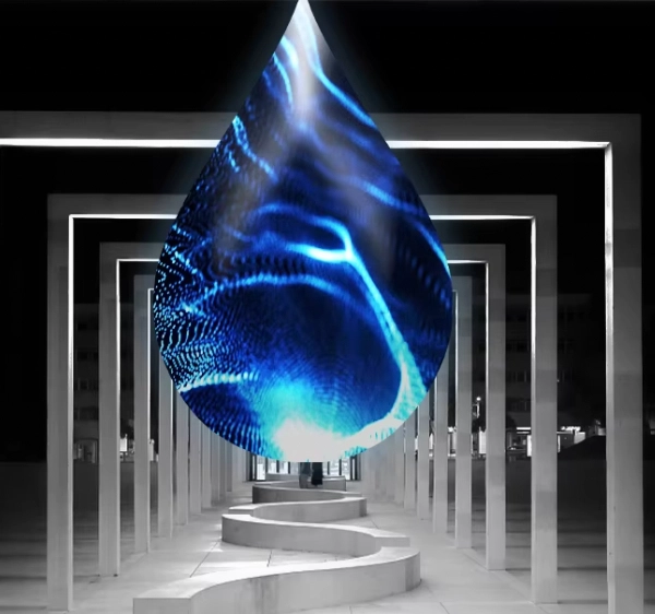 Energy-Efficient Waterdrop LED Screen Solution for Commercial Advertising