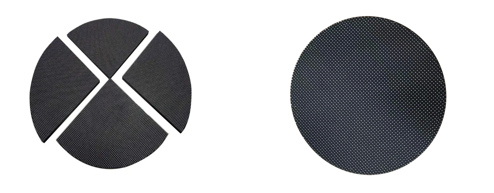 High-brightness (≥5500 nits) outdoor round LED display for sunlight visibility