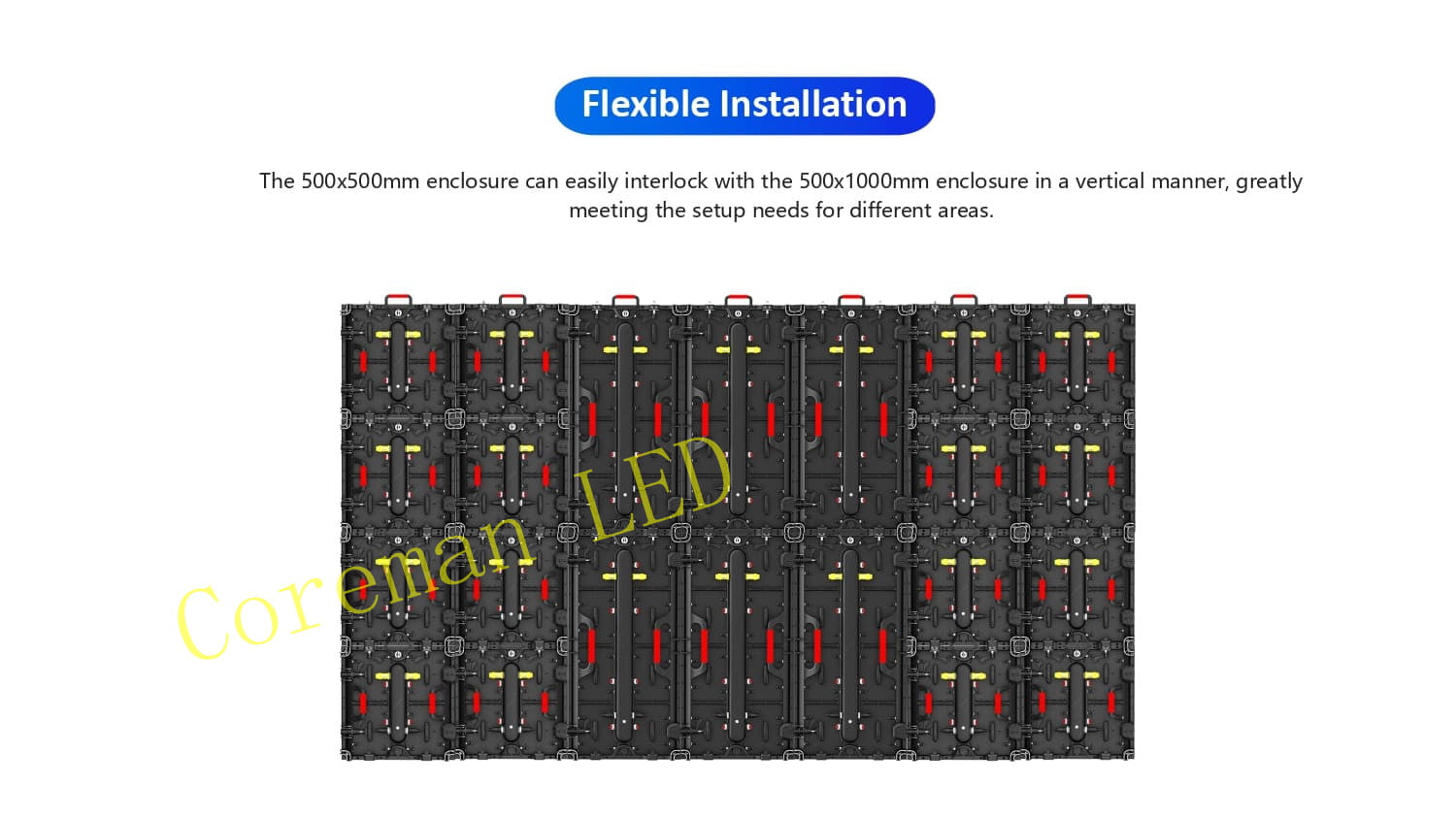 Large-format curved LED wall for auto shows