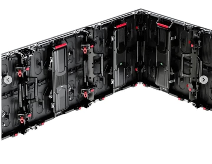 Large scale concert stage LED wall integrated with professional lighting