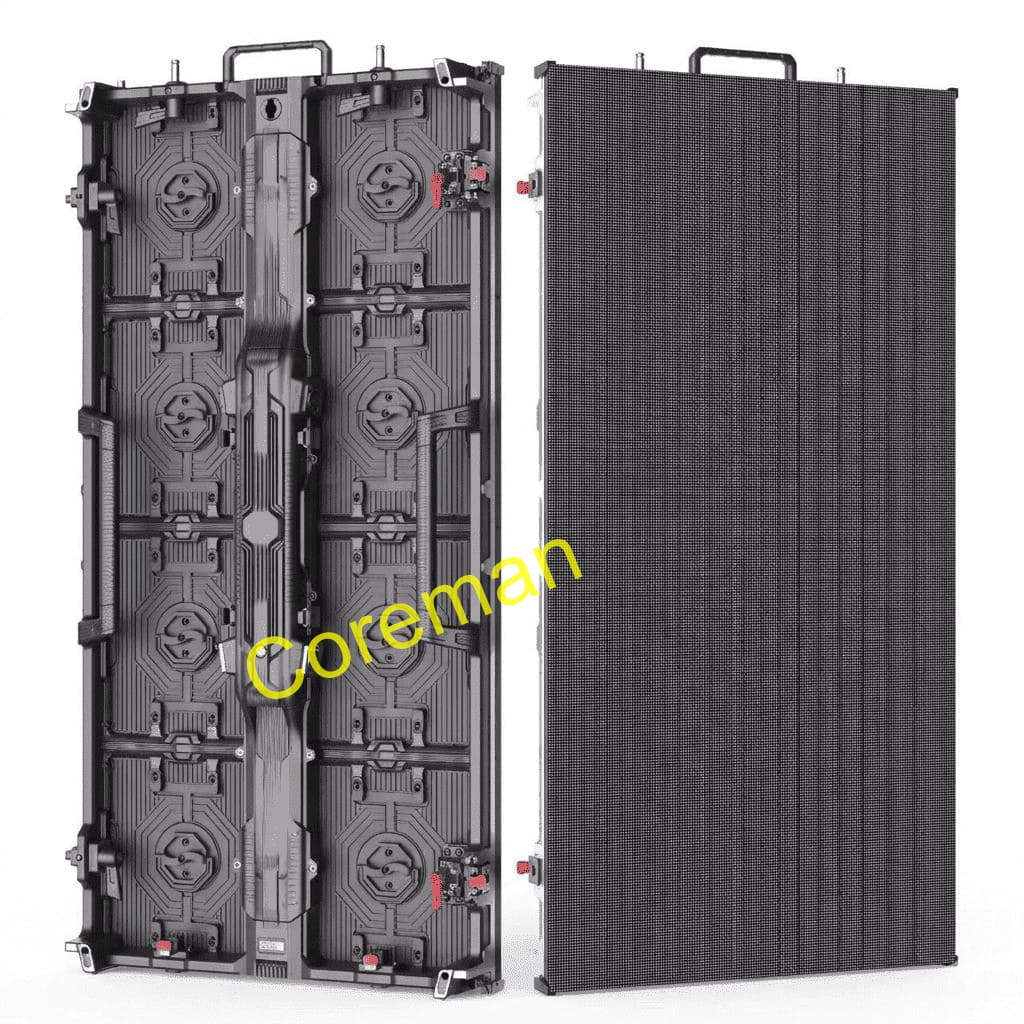 Lightweight 7kg LED cabinet (500x500mm) from the CRC series for easy handling