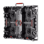 Overhead hanging rigging system for secure suspension of a 12x4m event LED wall