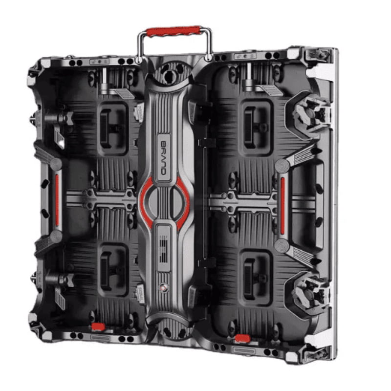 Overhead hanging rigging system for secure suspension of a 12x4m event LED wall