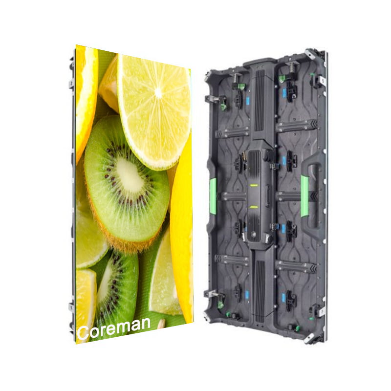 P2.6 rental LED panel featuring industrial-grade hard plug interface for high-frequency use