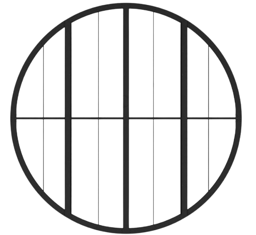Rear View of Transparent LED Circle with Thermal Design