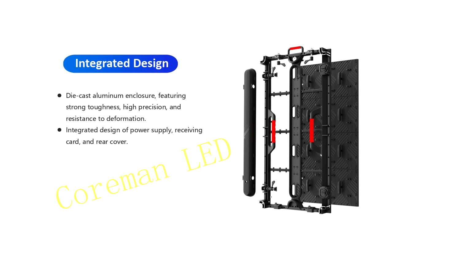 Seamless background LED wall for large-scale tours