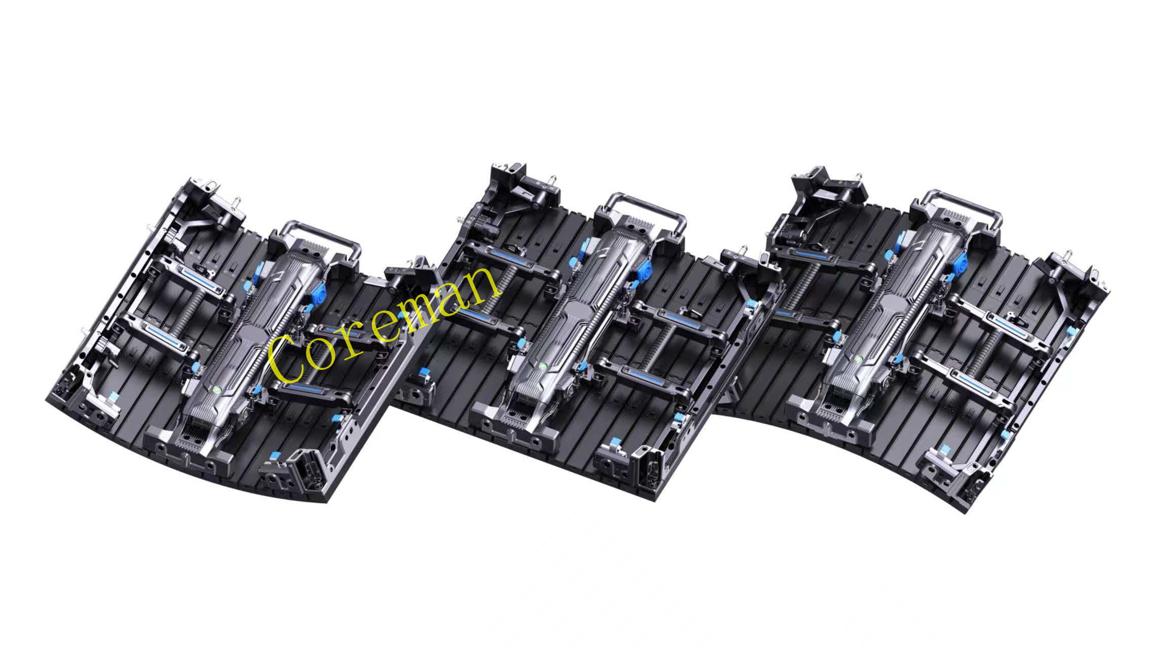 Seamless wave-shaped LED wall with bespoke modules