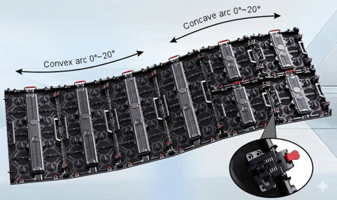 Stage LED video wall supporting front-service maintenance for quick repair