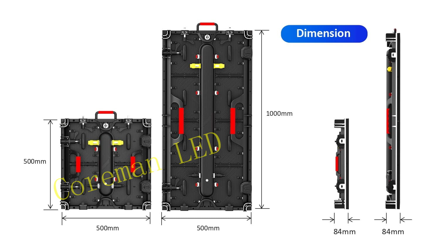 Truss-mounted giant LED video wall installation