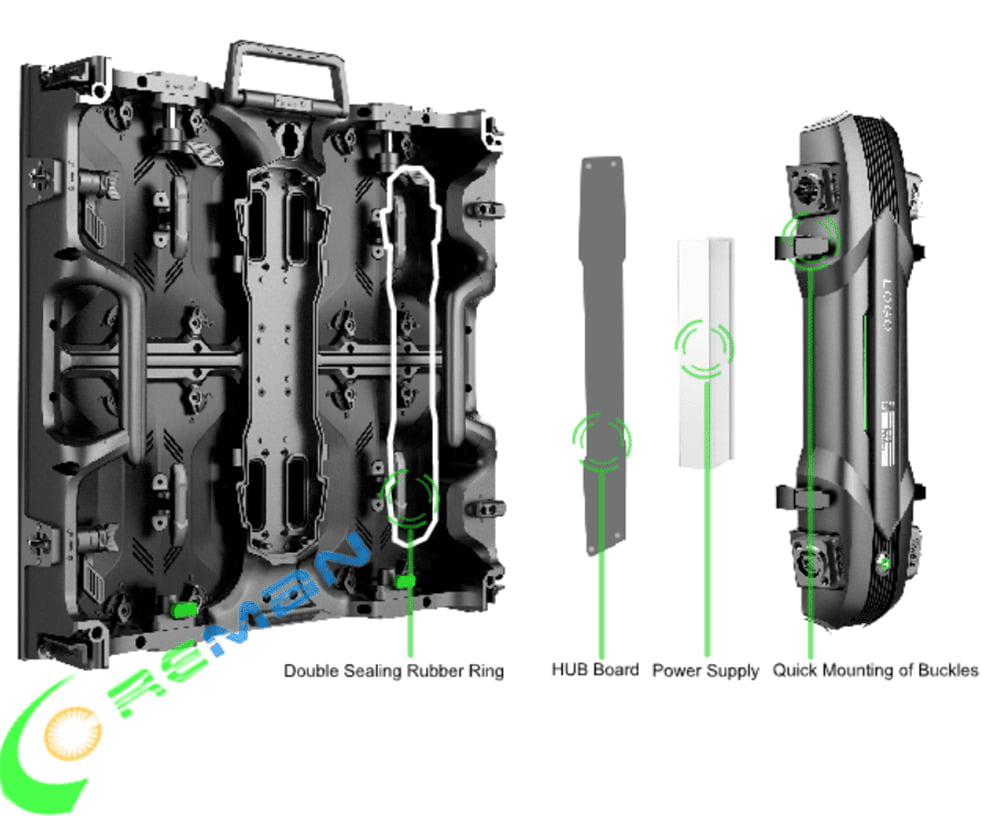 UHD stage LED screen rental with P1.9 resolution for close-up broadcast viewing