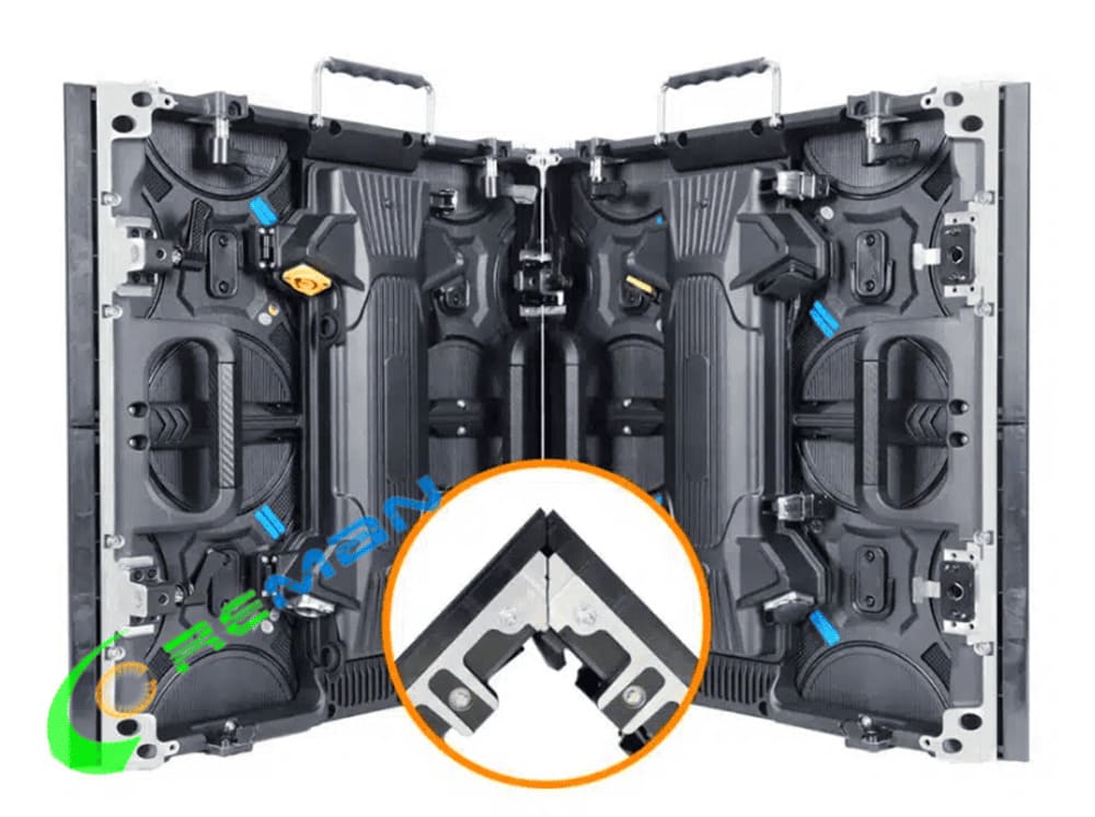 UV-resistant LED mask on CRG-P3.91 protecting modules during outdoor summer festivals