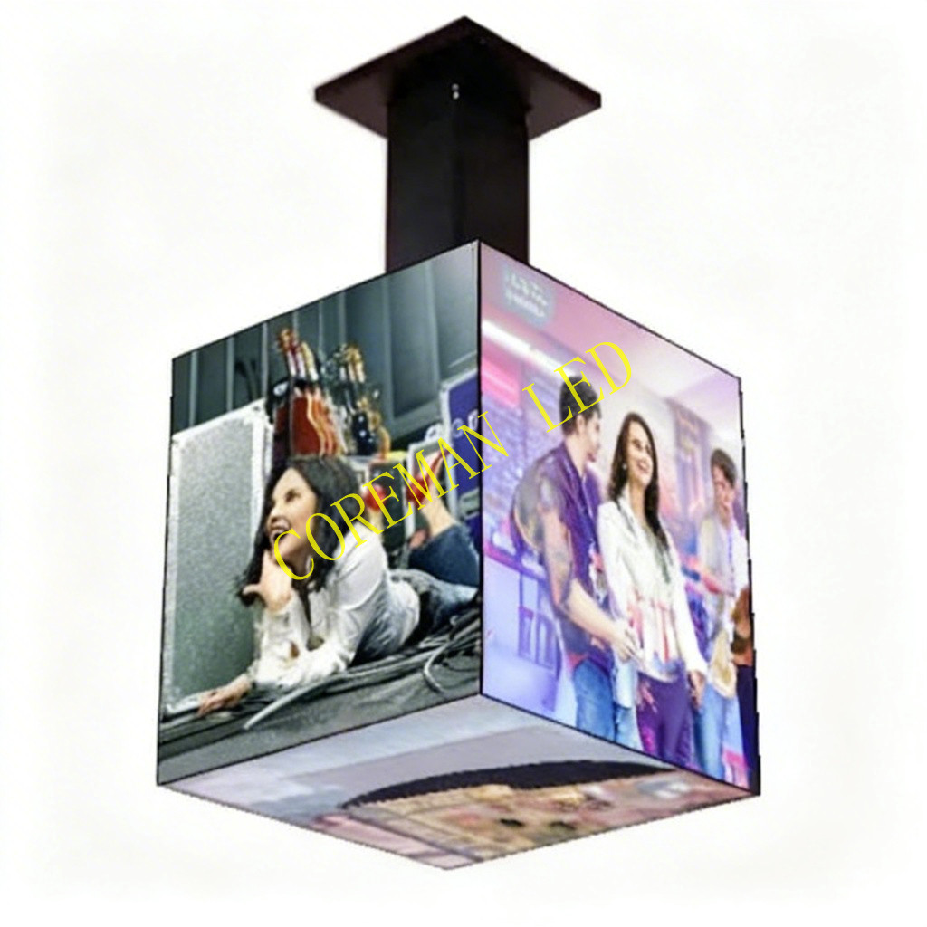 6-sided cubic LED screen for immersive 3D visuals