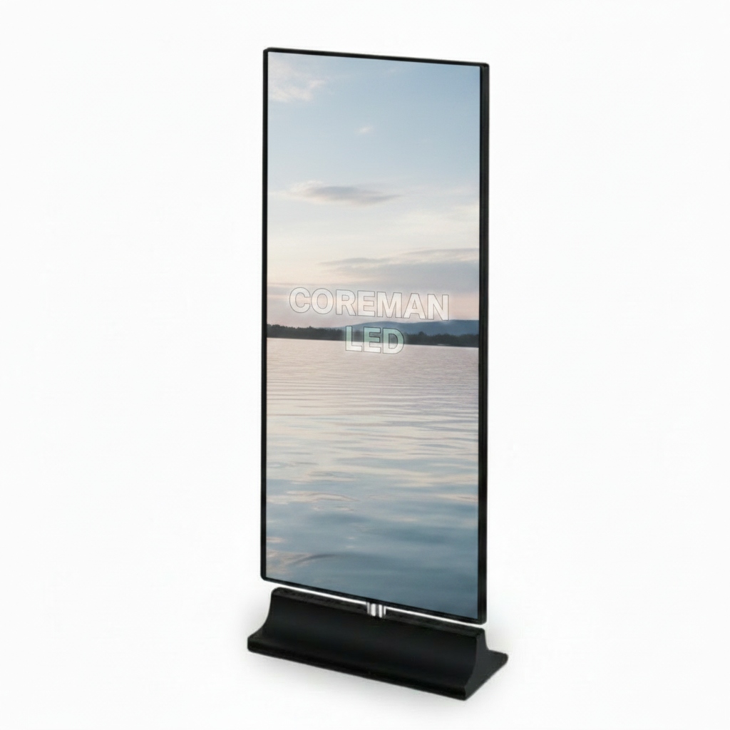 Coreman double-sided rotating LED poster screen