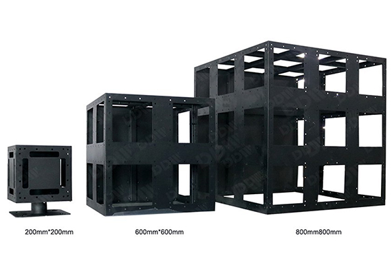 Detailed view of 45 degree seamless corner LED module