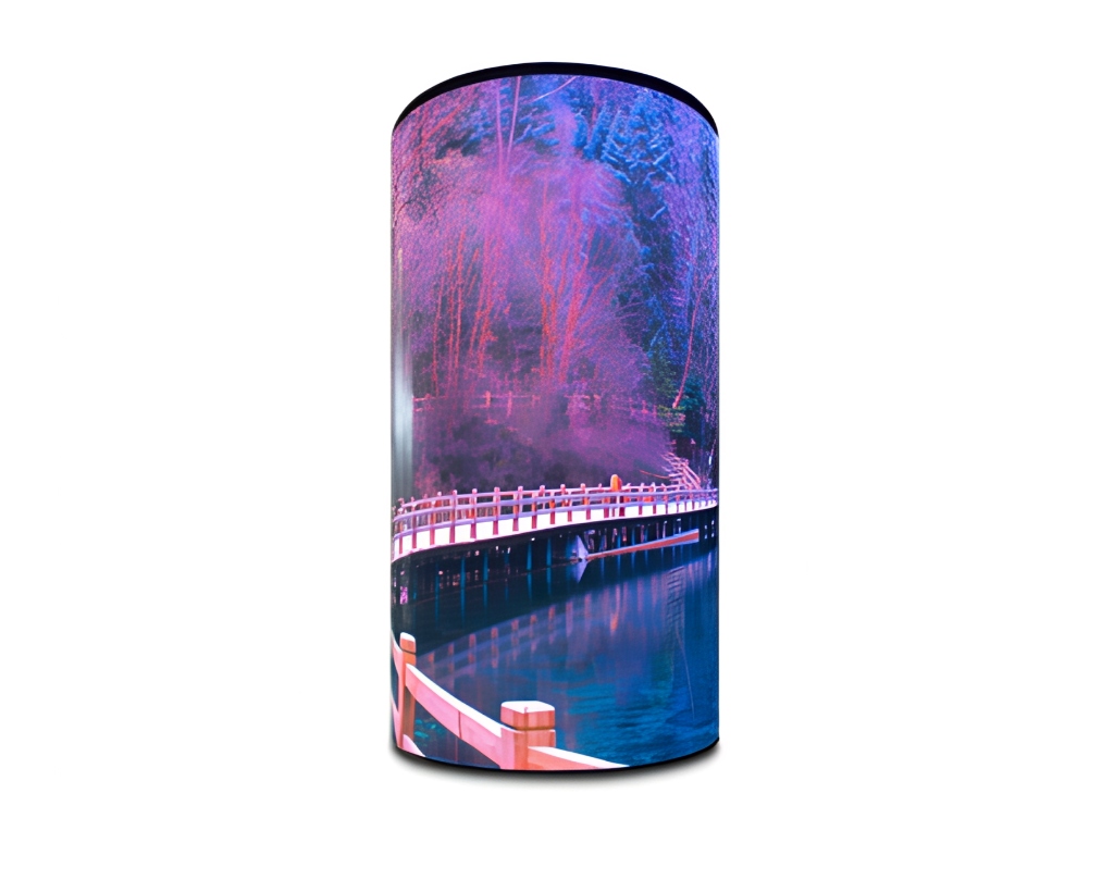 Durable outdoor waterproof flexible LED screen for creative curved installations.