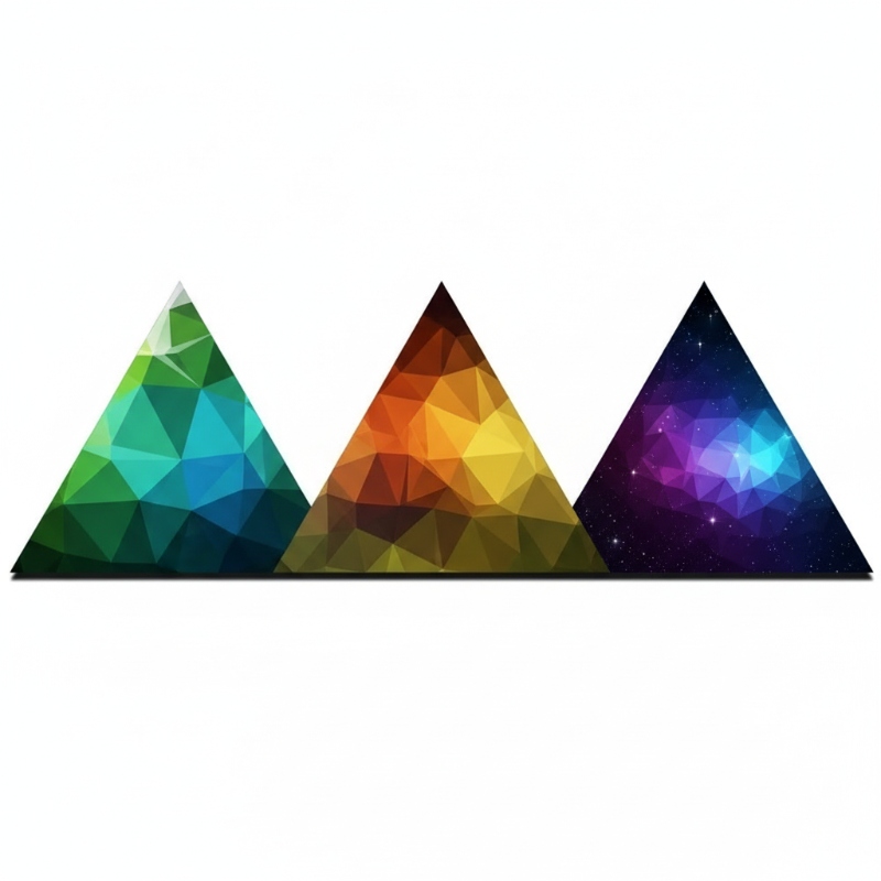 Front view of triangle LED display module - COREMAN LED