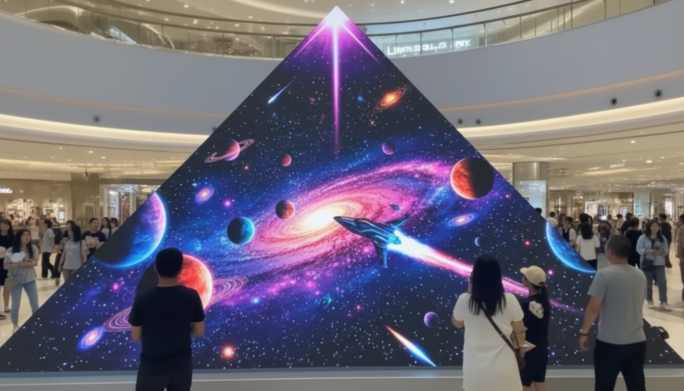 Hexagon and diamond shape LED display configurations