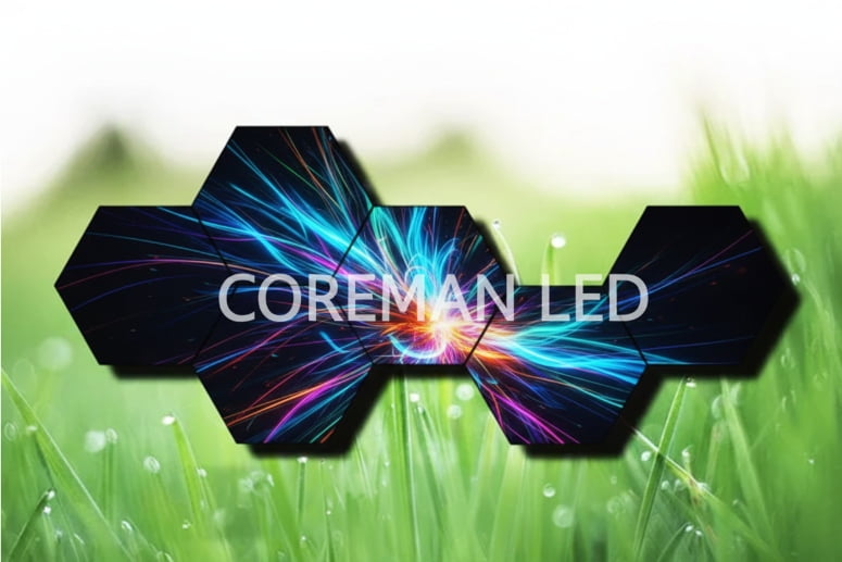Hexagon LED screen for DJ booth and stage