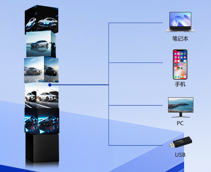 High-definition P2.5 pixel pitch LED cube with vibrant multi-dimensional effects