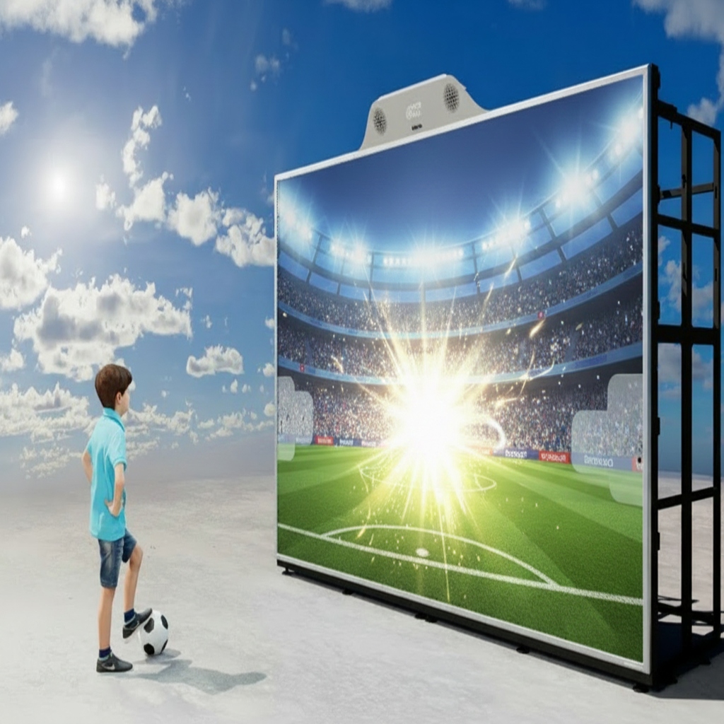 High-density interactive LED floor screen with pressure sensors