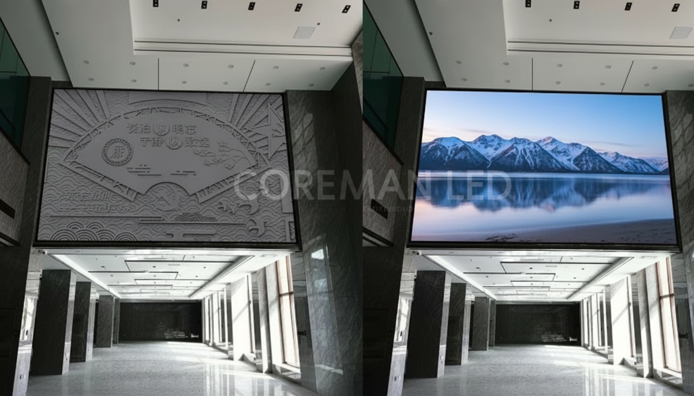 High end retail application of artistic led display for dynamic brand storytelling