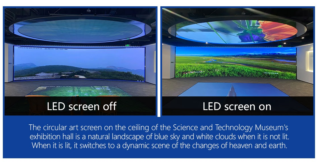 Large scale led mural screen application in luxury hotel lobby interior design