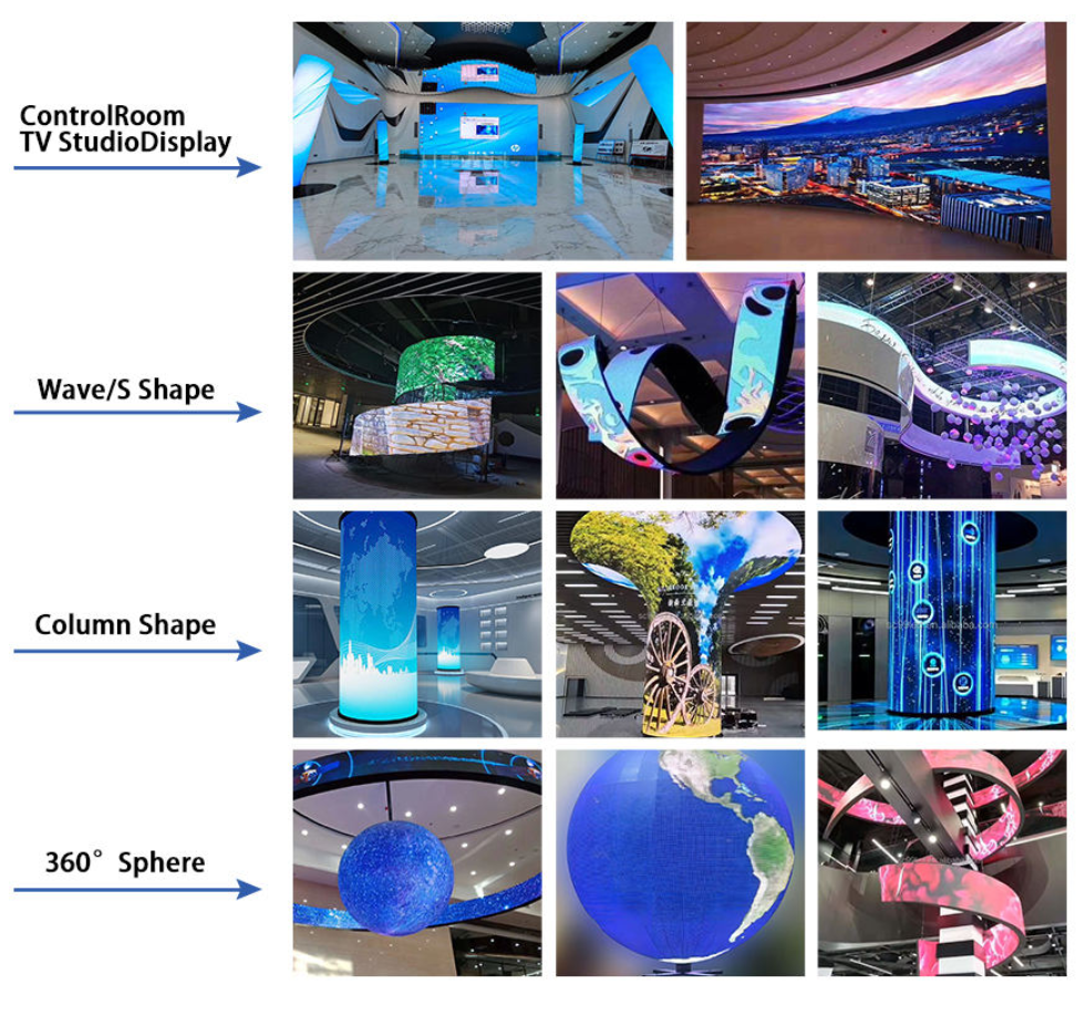 Maintenance-friendly front-serviceable bendable LED panel for wall mounting.