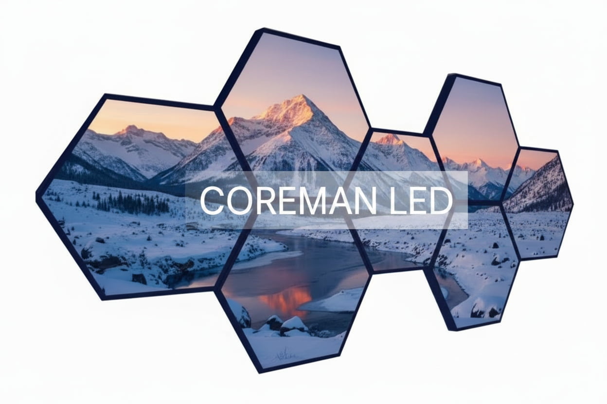 Modular hexagonal LED tile splicing