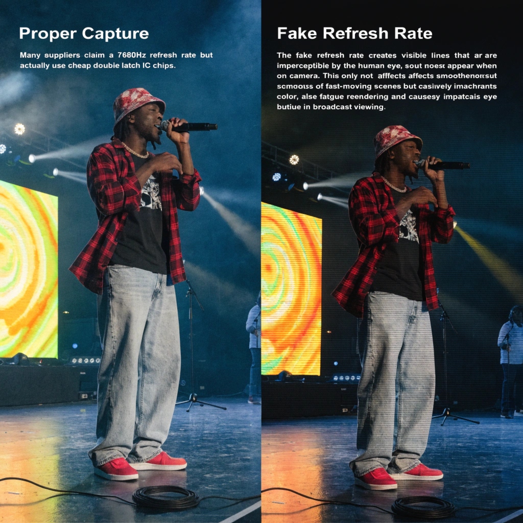 fake refresh rate LED screen