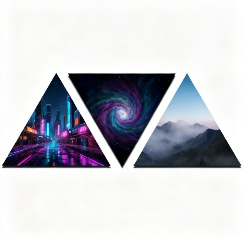 Seamless splicing of triangular LED screens