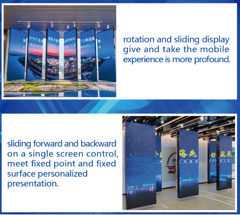 Servo-driven LED sliding display with sub-millimeter positioning
