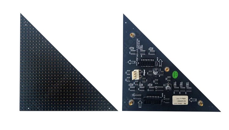 Slim frame design of triangle LED module