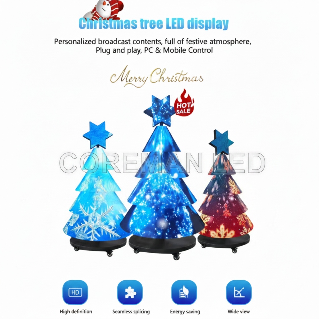 Synchronous control system for 3D LED tree