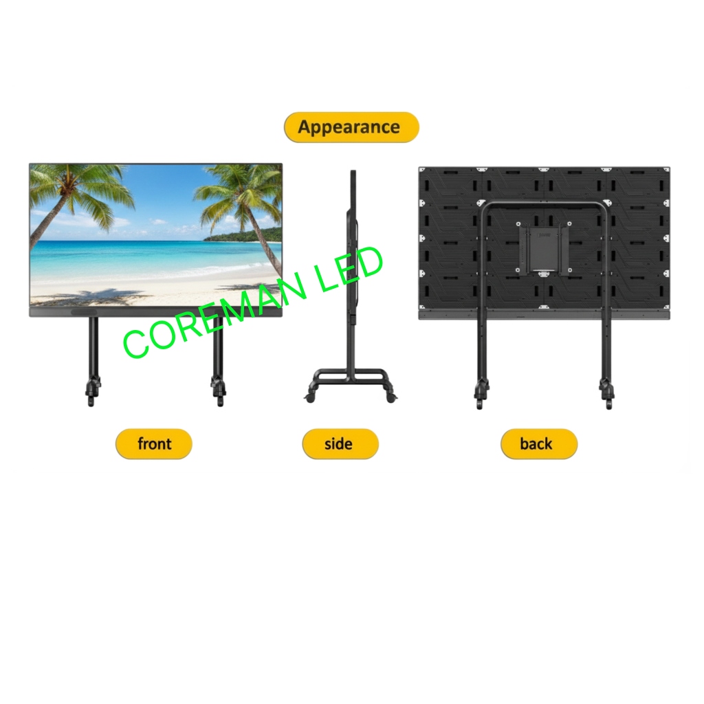 108 inch 136 inch 163 inch All-in-One LED conference screen size comparison
