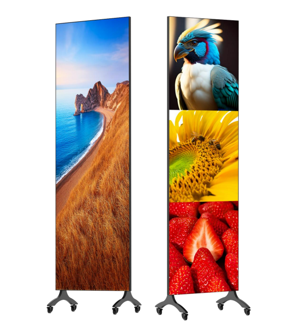 Close up shot of fine pitch micro P0.9 LED advertising display
