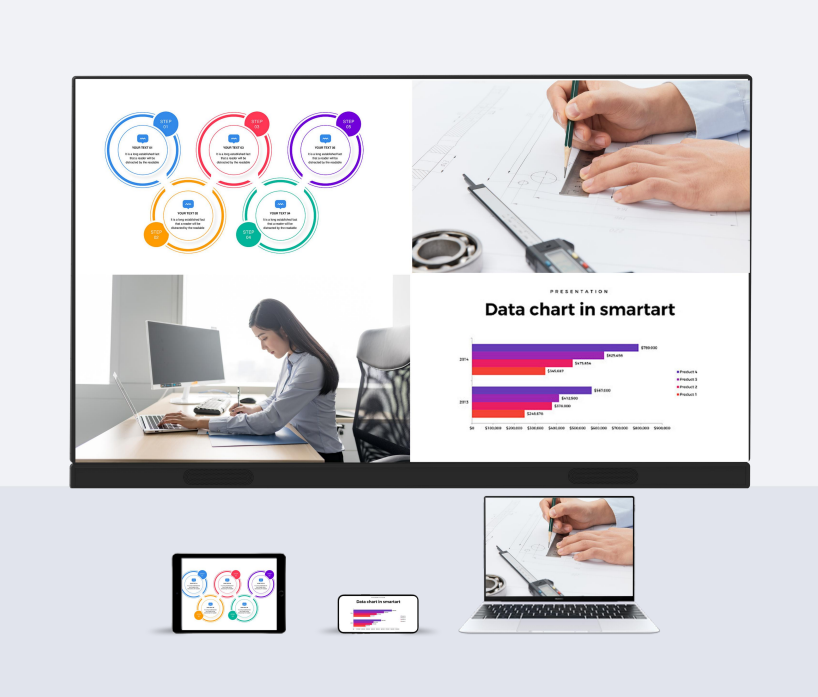 Command and control center LED display for data visualization