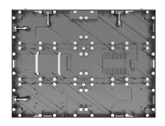Die-cast aluminum cabinet structure of indoor Mini LED display with clean internal cabling