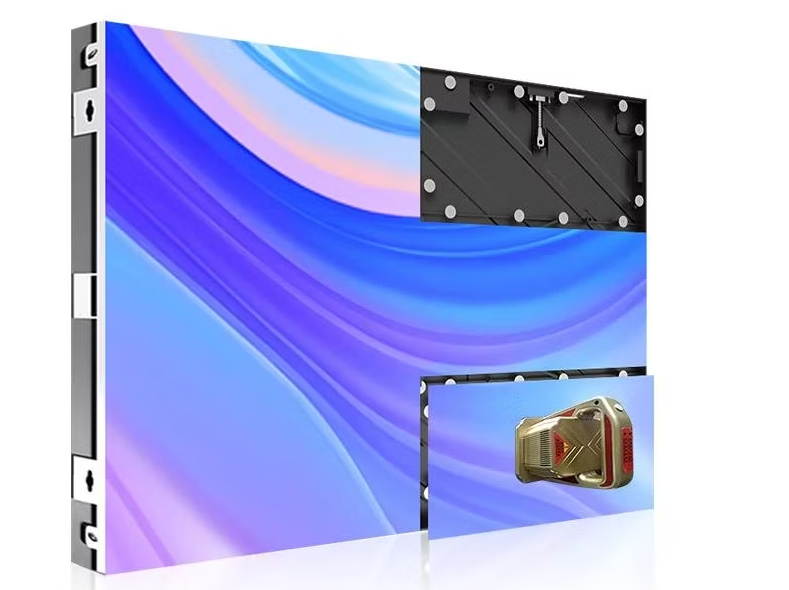 Die-casting aluminum LED cabinet back view with wireless connection