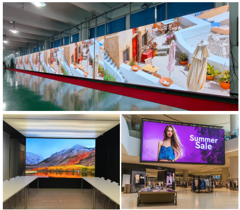 Fine pixel pitch LED video wall in corporate conference room or control center application