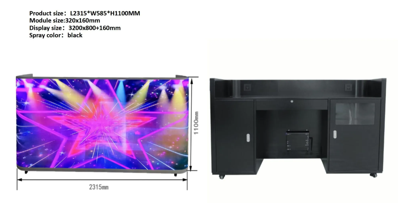 High-resolution P2.5 flexible LED screen with vibrant colors for indoor events.