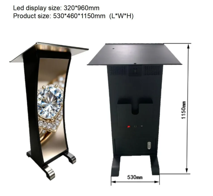 Interactive Podium LED Display installed in a high-end lecture hall.